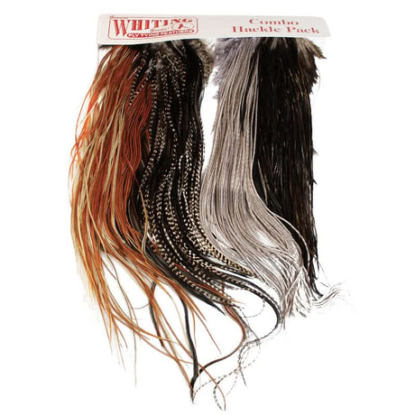 4 mezze selle di gallo Whiting Introducing Hackle Pack - Go - Fish