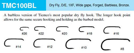 Ami Tiemco TMC 100BL senza ardiglione - 20 pz. - Go - Fish