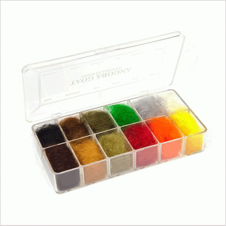 Angora Goat Dubbing Dispenser 12 colori Wapsi