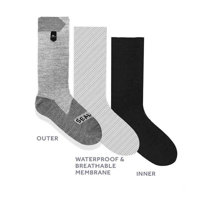 Calze per freddo estremo Sealskinz Stanfield Olive - Go - Fish