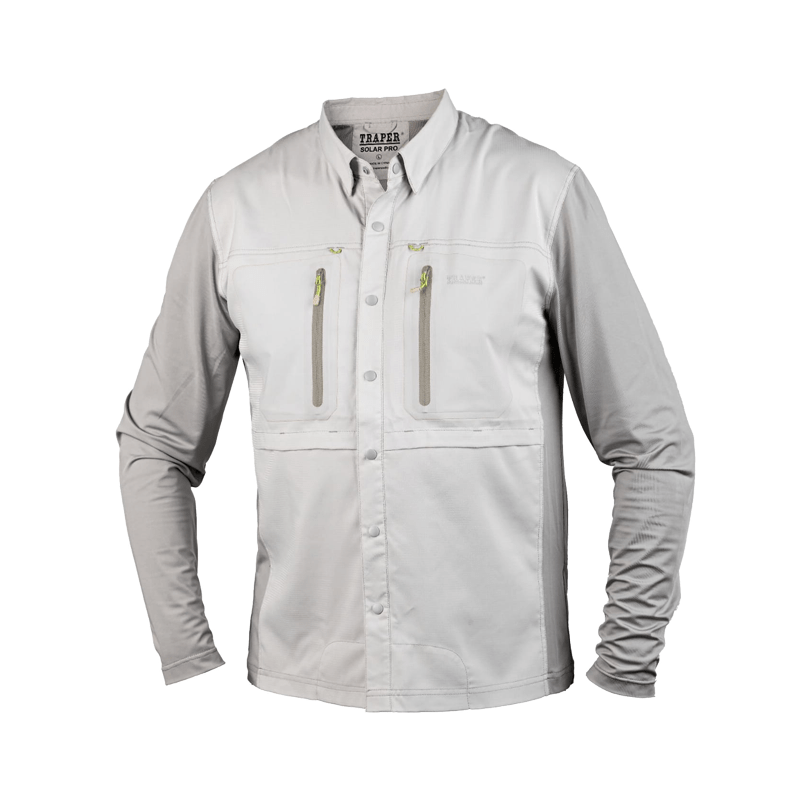 Camicia Traper Solar Pro UPF 50+ light grey - Go - Fish