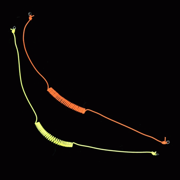 Indicatore di abboccata Microspirale Go-Fish Ø 0,35 mm - 1 x orange 1 x yellow - 25 cm