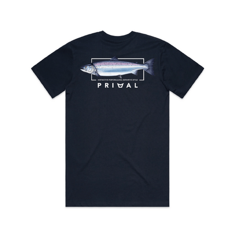 Maglia Primal Artist Tee Salmon Navy - Go - Fish