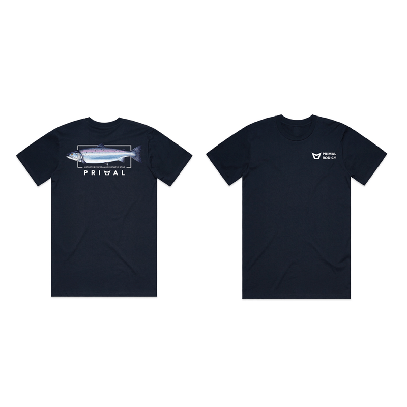 Maglia Primal Artist Tee Salmon Navy - Go - Fish