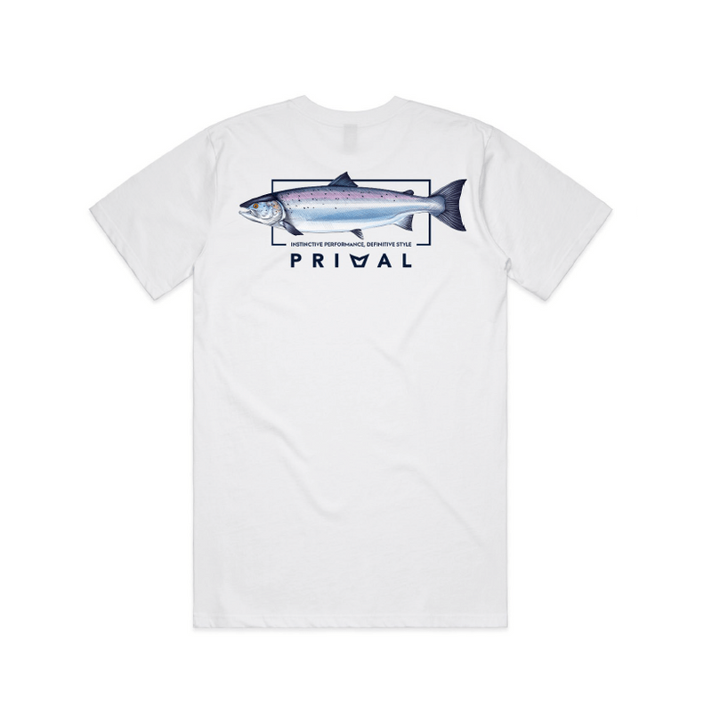 Maglia Primal Artist Tee Salmon White - Go - Fish