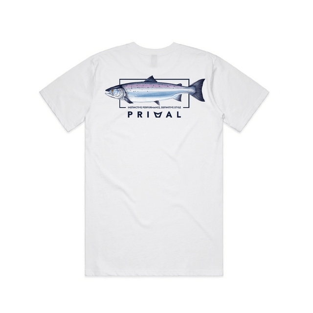 Maglia Primal Artist Tee Salmon White - Go - Fish
