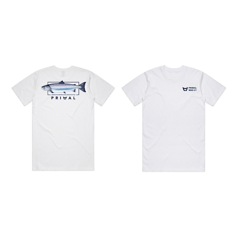 Maglia Primal Artist Tee Salmon White - Go - Fish
