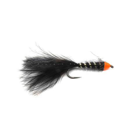 Marabou Leech Tungsten - Black/Orange 8 - Go - Fish