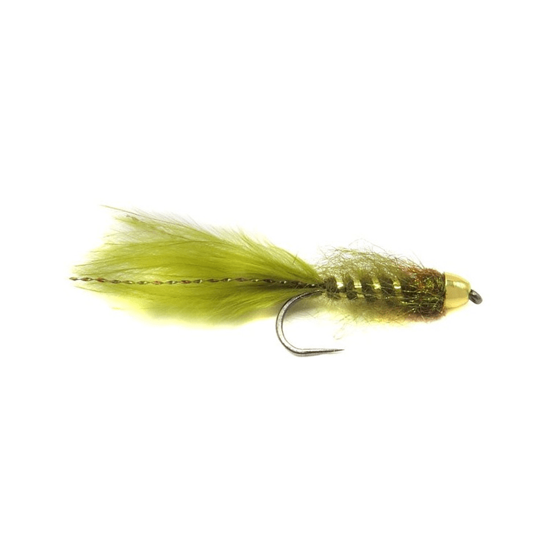 Marabou Leech Tungsten - Olive 8 - Go - Fish
