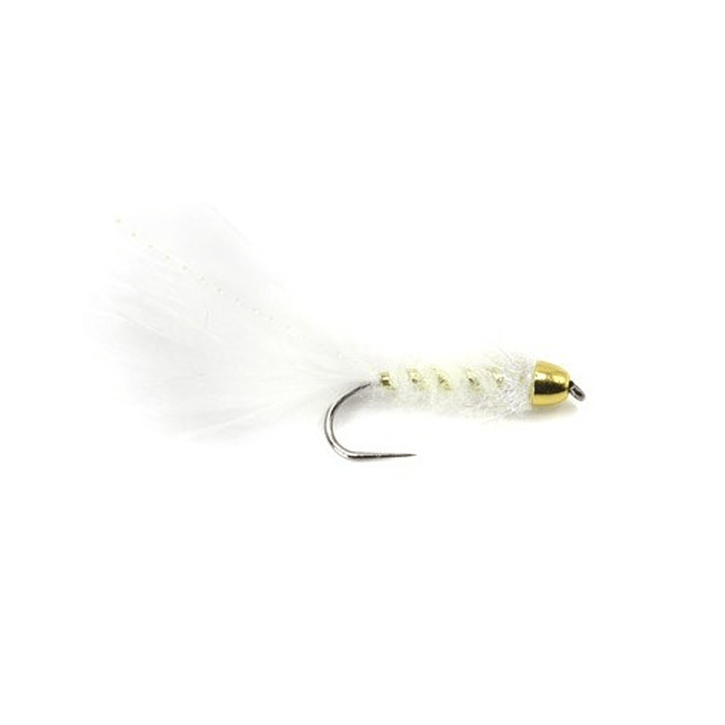 Marabou Leech Tungsten - White 8 - Go - Fish
