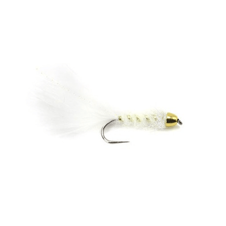 Marabou Leech Tungsten - White 8 - Go - Fish
