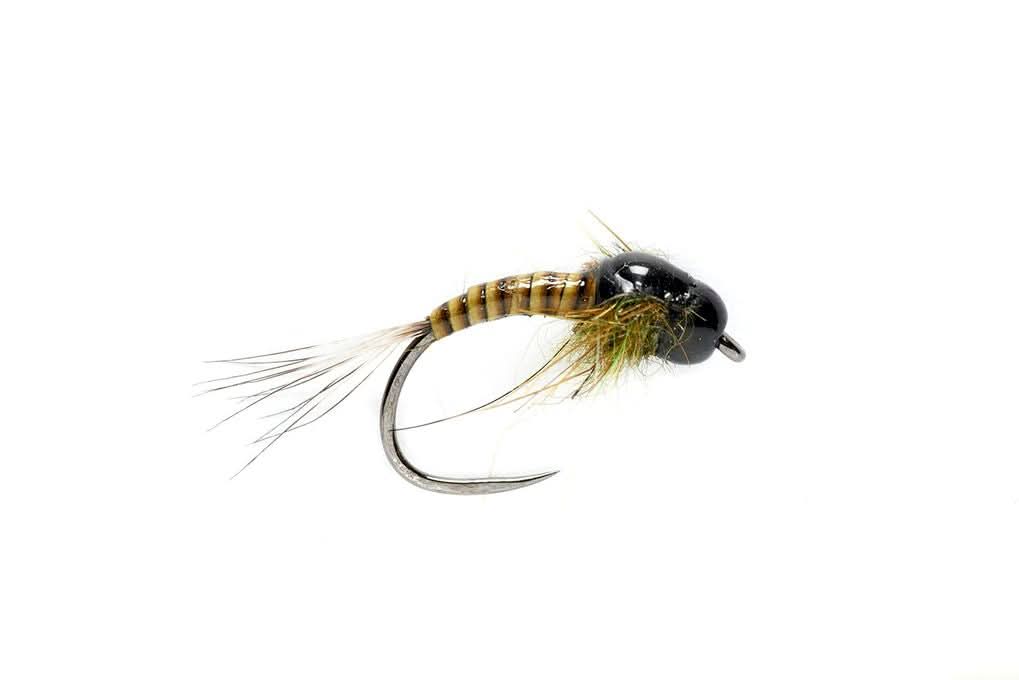 Olive Quill Tungsten Nymph Barbless - Go - Fish