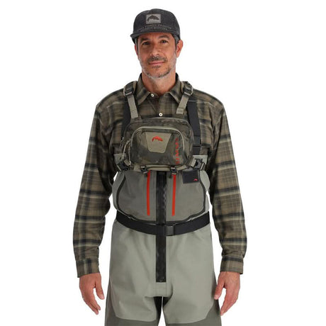 Simms Tributary Hybrid Chest Pack Camo Olive Drab - Go - Fish