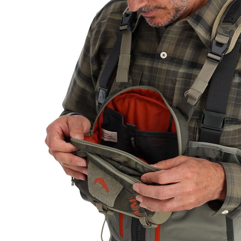 Simms Tributary Hybrid Chest Pack Camo Olive Drab - Go - Fish
