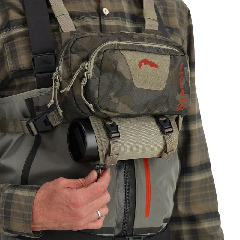 Simms Tributary Hybrid Chest Pack Camo Olive Drab - Go - Fish