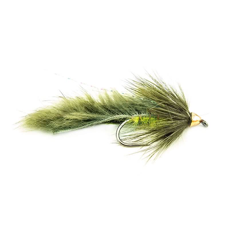 Tungsten Conehead Muskrat BL - Olive 6 - Go - Fish