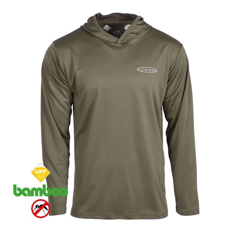 Felpa Vision Bamboo Bug & UV Hoodie Pale Olive - Go - Fish