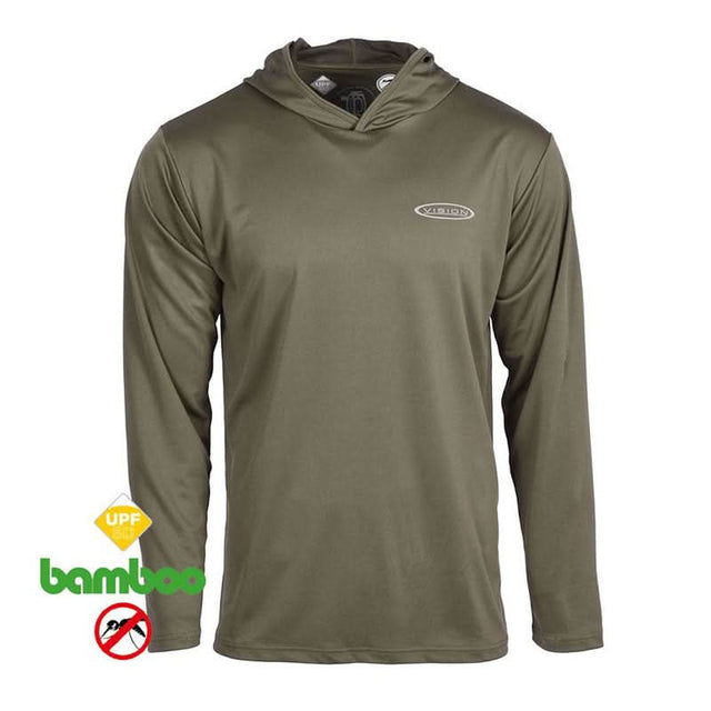 Felpa Vision Bamboo Bug & UV Hoodie Pale Olive - Go - Fish