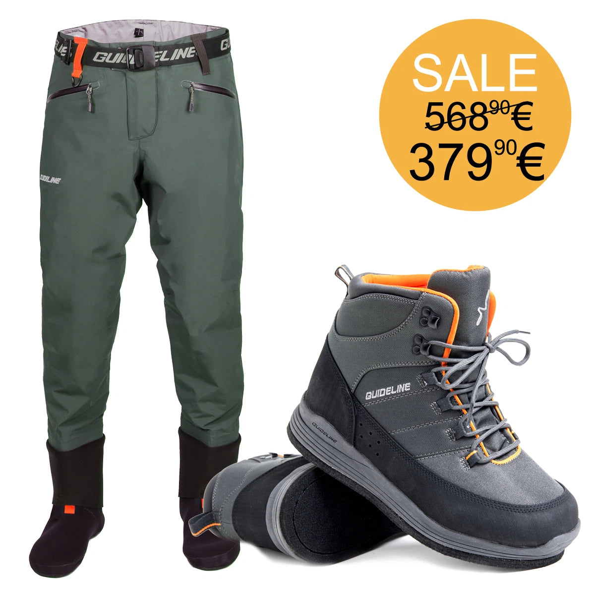 Kit Wader a vita Laxa Waist e scarpe Laxa 3.0 suola feltro