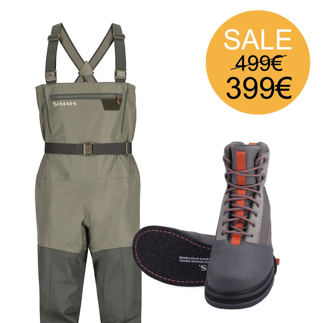 Kit Wader Simms Tributary & Scarpone Simms Tributary suola feltro
