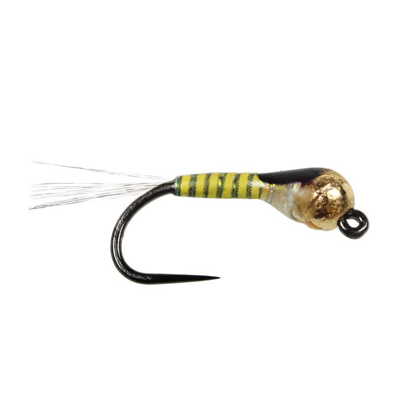 Perdigones Tungsten Nymph Black Yellow Quill BL - Go - Fish