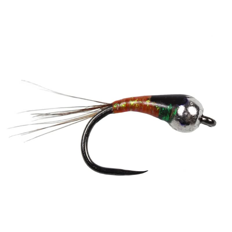 Perdigones Tungsten Nymph Green Orange BL - Go - Fish