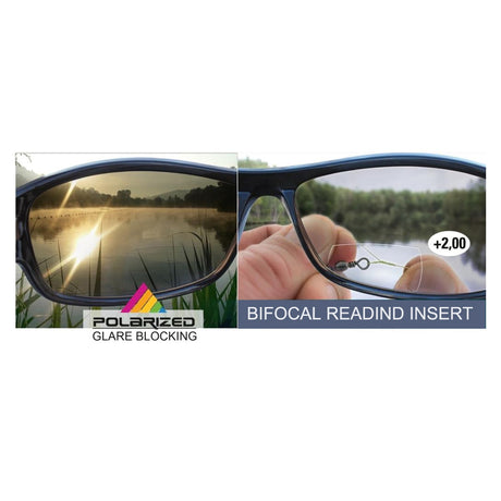 Occhiali polarizzati con lunetta graduata +2.0 diottrie