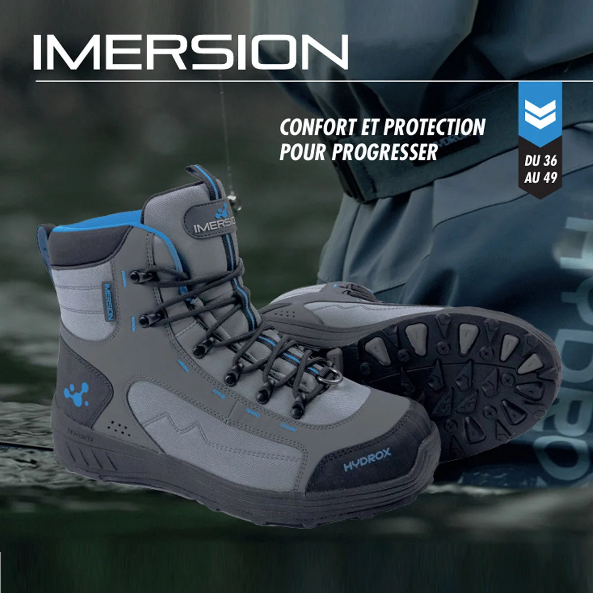 Scarponi da wading JMC Hydrox Imersion con suola in gomma