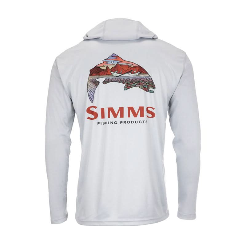 Simms Tech Hoody Artist Series Trout Logo - Go - Fish