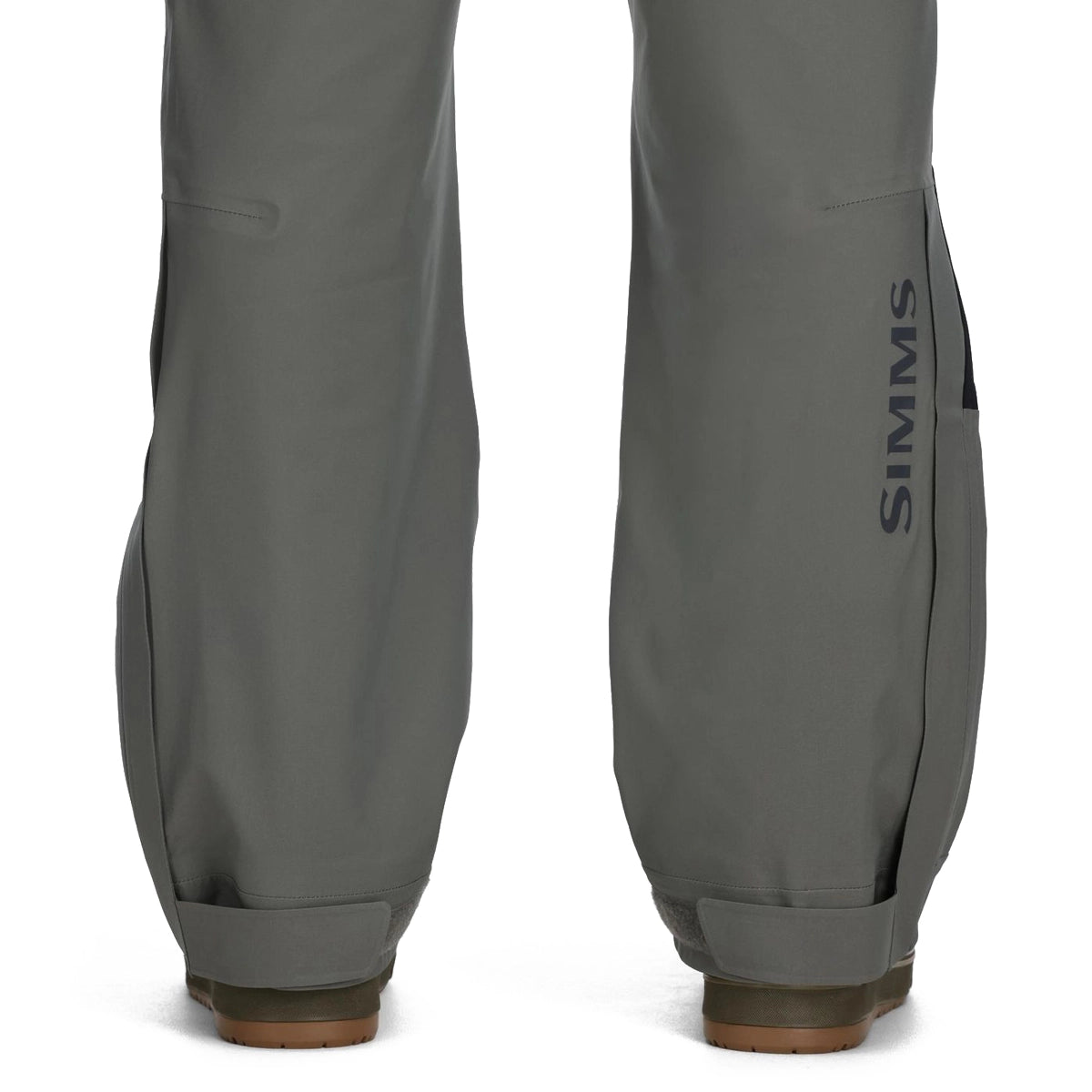 Salopette impermeabile Simms Vapor Elite Bib Gunmetal a 3 strati per pesca a mosca, leggera, traspirante e resistente alle intemperie