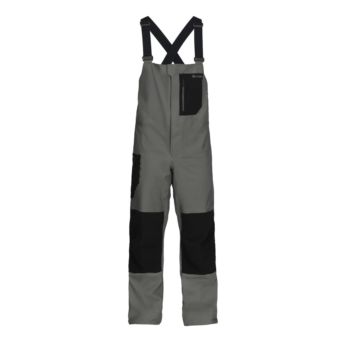 Salopette impermeabile Simms Vapor Elite Bib Gunmetal a 3 strati per pesca a mosca, leggera, traspirante e resistente alle intemperie