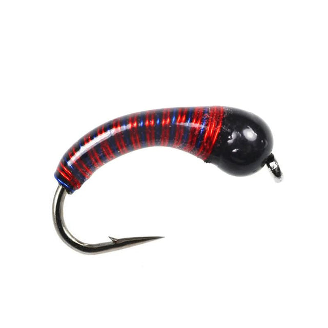 Tungsten Epoxy Red Blue Wire Caddis - Go - Fish