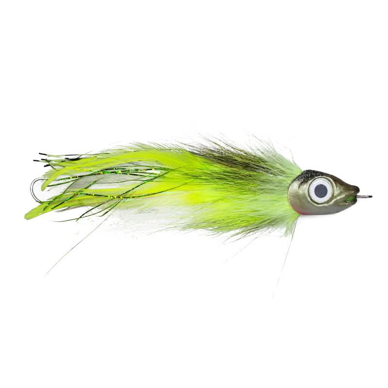 Wurm Intruder Streamer Testa 3D Chartreuse - Go - Fish