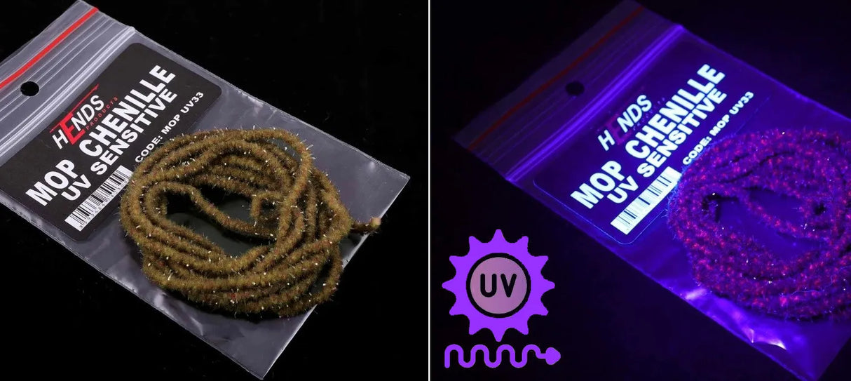 Mop Chenille UV Sensitive 3 mm UV Olive