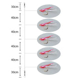 Amettiere sabiki per persico Go-Fish 05 Pink Pearl / #10 / 220cm