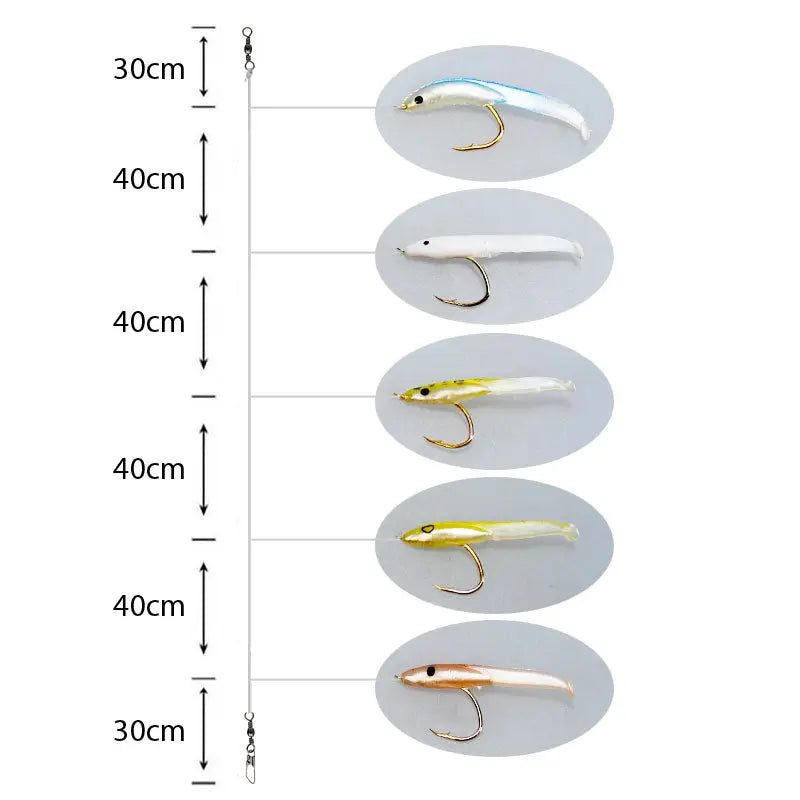 Amettiere sabiki per persico Go-Fish 11 Mini Fish II / #6 / 220cm
