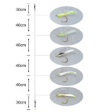 Amettiere sabiki per persico Go-Fish 15 Perch Woggly Tail / #6 / 220cm