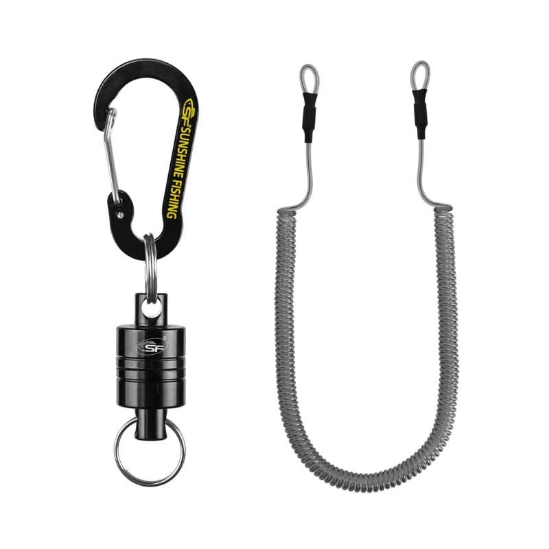 Supporto di Rilascio per Rete da Pesca, Clip Magnetica per Rete da Pesca a Mosca(Nero