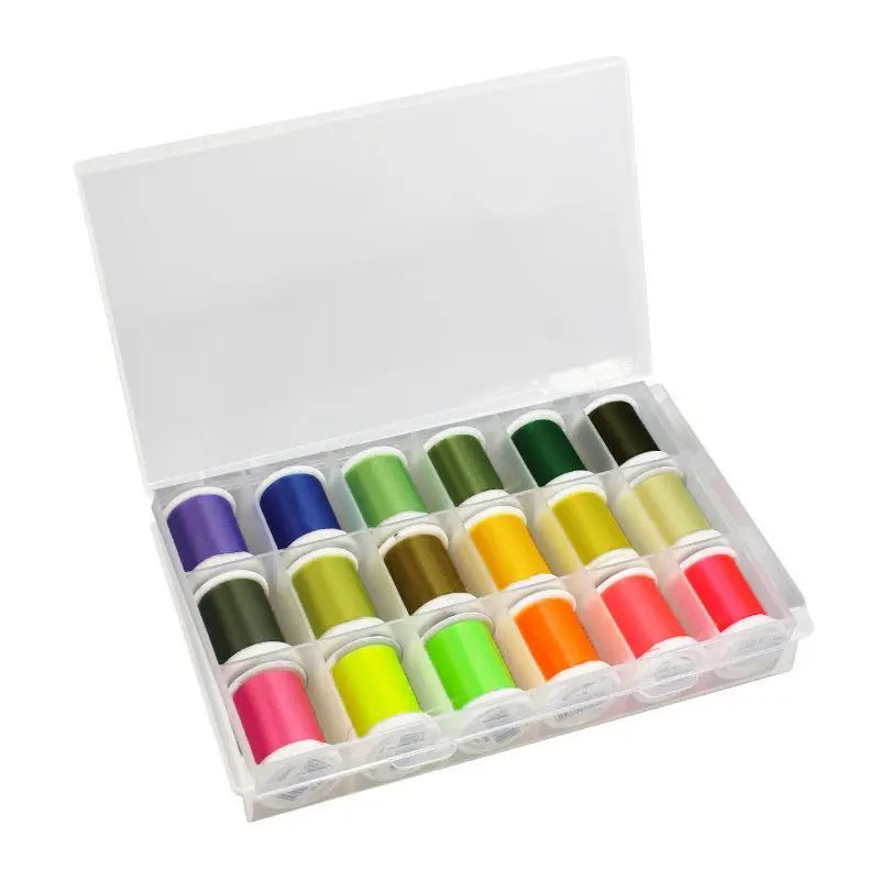 Filo di montaggio Micro Floss 110 Den. Textreme Box II 18 colori assortiti