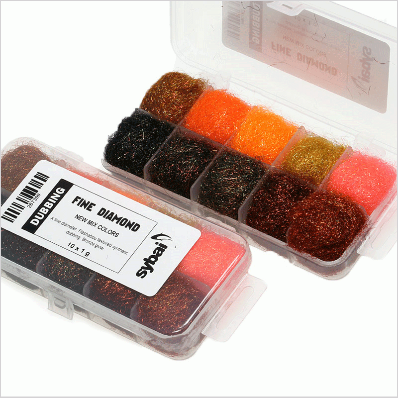 Fine Diamond Dubbing Dispenser New Mix Colors Sybai Default Title