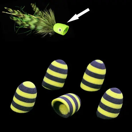 Foam Popper Ø 12mm col. black/yellow Sybai