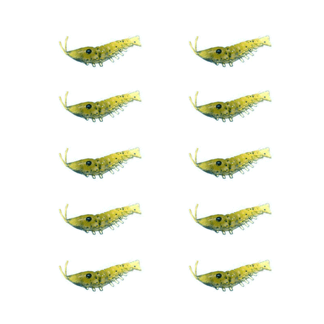 Gamberi in silicone Go-Fish Olive glitter