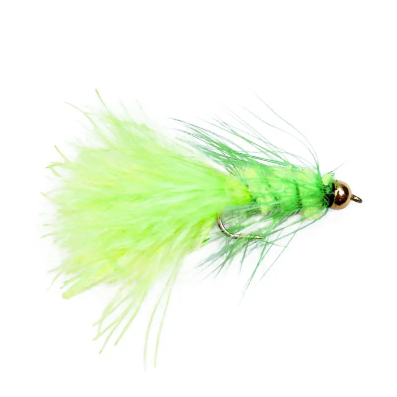 Gold Head Wolly Bugger - Fluo Chartreuse Go-Fish