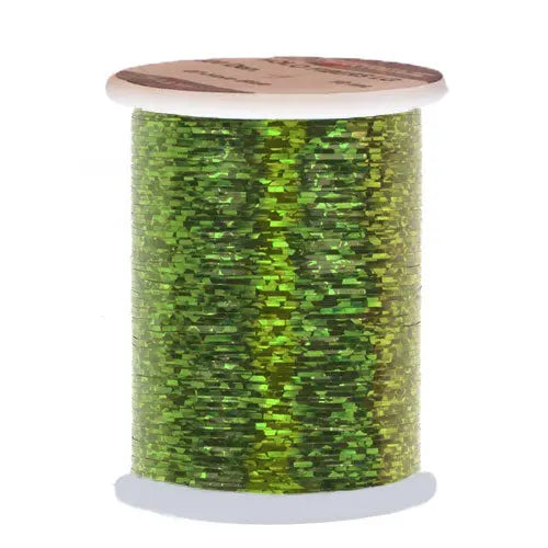Holographic flat tinsel Go-Fish Olive Small - 0,3mm