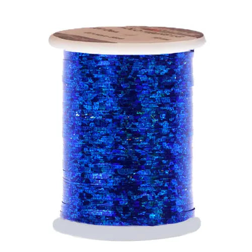 Holographic flat tinsel Go-Fish Blue Medium - 0,9mm