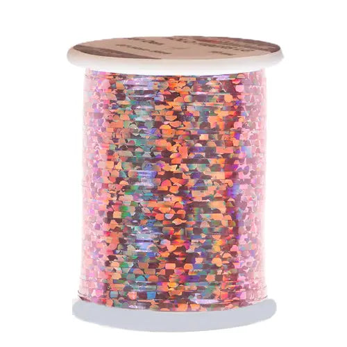 Holographic flat tinsel Go-Fish Pink Medium - 0,9mm