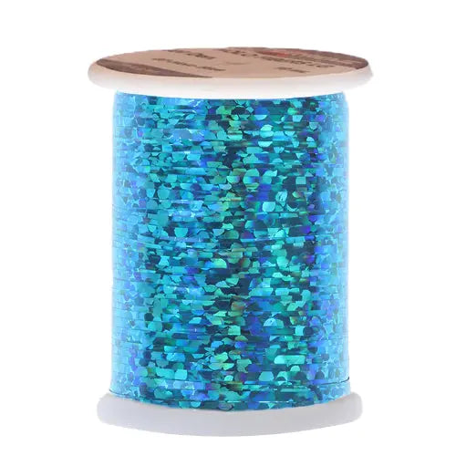 Holographic flat tinsel Go-Fish Turquoise Medium - 0,9mm