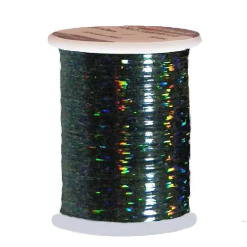 Holographic flat tinsel Go-Fish Black Medium - 0,9mm