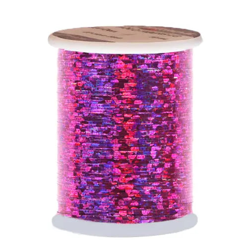 Holographic flat tinsel Go-Fish Claret Medium - 0,9mm