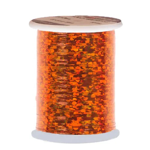 Holographic flat tinsel Go-Fish Orange Medium - 0,9mm